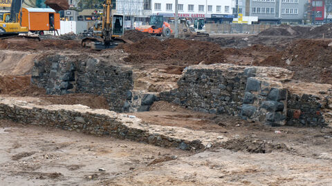 Teil der Hanauer Stadtbefestigung am Freiheitsplatz Teil der Hanauer Stadtbefestigung