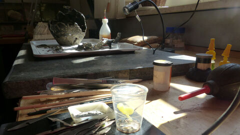 Foto des Werkzeugs einer Restauratorin.