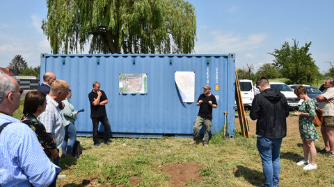 Foto. Vorstellung der Grabungsergebnisse in Rockenberg.