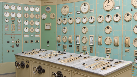 Foto. Die Schaltzentrale des Kraftwerks in Borken.