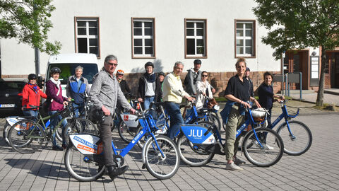 Foto der Fahrradexkursion zur Zeiteninsel in Weimar.
