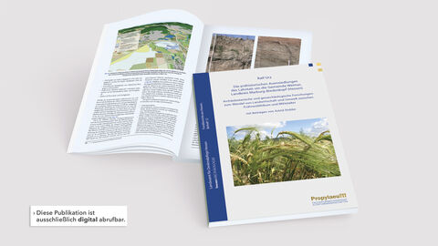 Kostenfreie digitale Studie zu geoarchäologischen und archäobotanischen Forschungen im Marburger Lahntal. Umschlag und Innenteil von Fundberichte aus Hessen, Beiheft 12