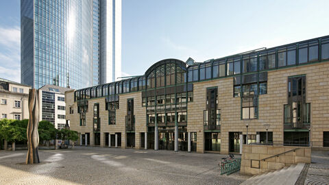 Das Gebäudes der Bundesbank-Hauptverwaltung in Hessen