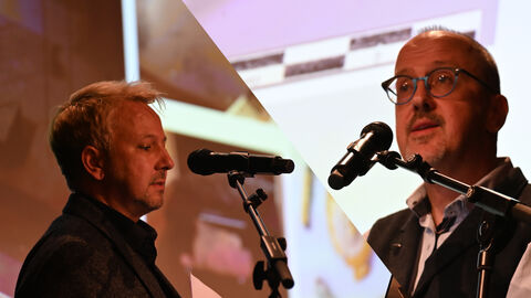 Den Abendvortrag hielten Dr. Jan Christoph Breitwieser vom Museum Bensheim und Dr. des. Thomas Becker von der hessenARCHÄOLOGIE. Dr. Jan Christoph Breitwieser und Dr. des. Thomas Becker