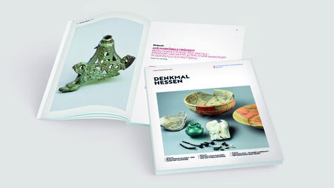 Titel und Einblick in die Denkmal Hessen 2023, Ausgabe 2