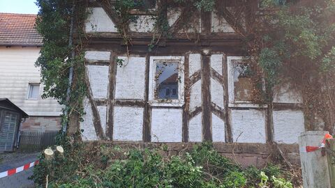 Detailaufnahme, Erdgeschossfassade des Haupthauses 