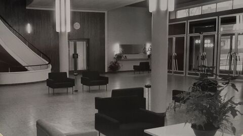 Historisches Foto des Eingangsbereichs