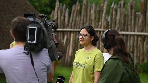 Ein weiteres wichtiges Thema war die Motivation der Freiwilligen. Freiwillige vor der Kamera.