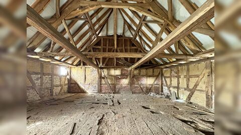 Hölzerne Dachkonstruktion