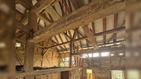 Hölzerne Dachkonstruktion