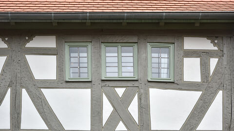 Detailaufnahme Fachwerkhaus Alt-Niederursel 44 in Frankfurt am Main Eine Detailaufnahme Fachwerkhaus Alt-Niederursel 44 in Frankfurt am Main