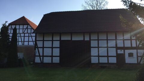 Blick vom Haus in den Schlosspark