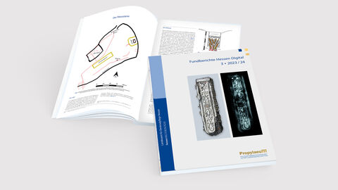 Die Ausgabe ist online kostenfrei und im Buchhandel zum Ladenpreis von 36 € erhältlich. Mockup Fundberichte Hessen Digital - Band 3
