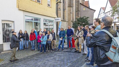 Teilnehmende der Stadtführung in Alsfeld