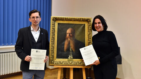 Dr.-Ing. Birgit Nennstiel und Dr. Roman Zabolotnîi: Die Preisträgerin und der Preisträger des Eduard-Anthes-Preis 2025.