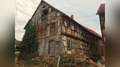 Zustand des Grebehauses vor der Instandsetztung 